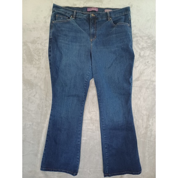 Gloria Vanderbilt Amanda Bootcut Jeans 18W Dark Wash Classic Casual Womens - Picture 1 of 13
